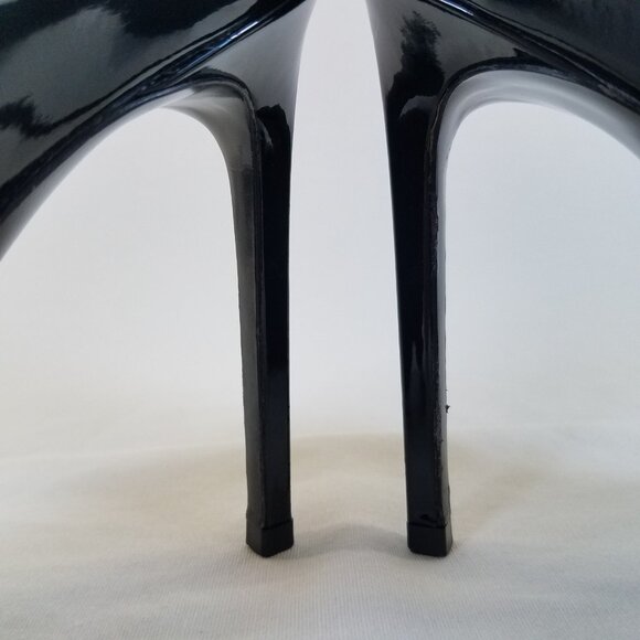 Saint Laurent Black Patent Leather Heels SIZE 36  Dust Bag Pumps 4" Zoe 85 ? - Picture 7 of 17